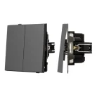 Механизм выключателя двухклавишный непроходной SWT-TENDO-MK02-SFPL-GR (230V, 10A) Arlight 054546