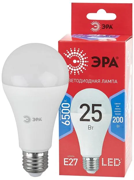 Лампочка светодиодная ЭРА LED A65-25W-865-E27 R