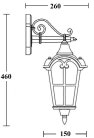 Настенный фонарь уличный Oasis Light 86102/02 Gb PORTO