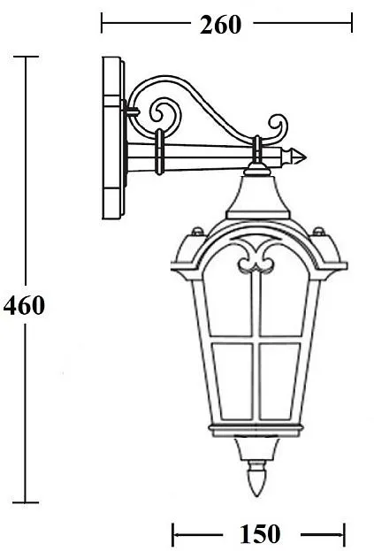 Настенный фонарь уличный Oasis Light 86102/02 Gb PORTO Настенный фонарь уличный Oasis Light 86102/02 Gb PORTO