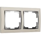Рамка на 2 поста Werkel W0021903 (слоновая кость/хром) a051659