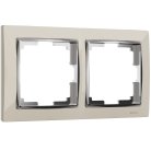 Рамка на 2 поста Werkel W0021903 (слоновая кость/хром) a051659