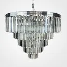 Люстра Rh 1920S Odeon Clear Glass Fringe Chandelier D80 Chrome ImperiumLoft 228793-22