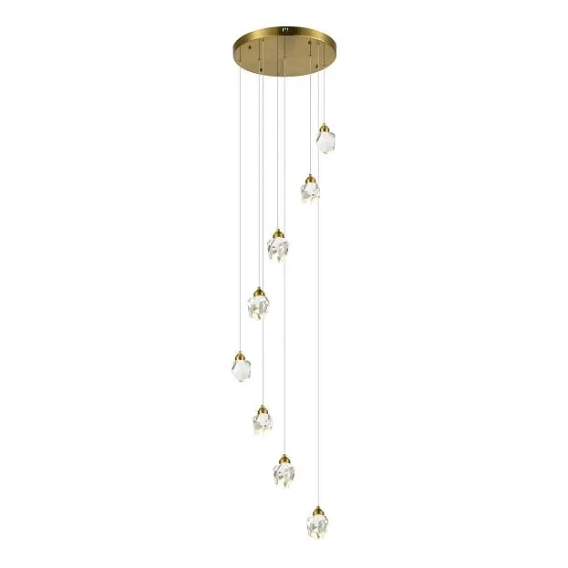 Светильник подвесной Золотистый/Прозрачный LED 8*3W 3000K ST-LuceSL6114.203.08 CASCATO Светильник подвесной Золотистый/Прозрачный LED 8*3W 3000K ST-LuceSL6114.203.08 CASCATO