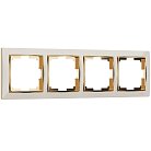 Рамка на 4 поста Werkel W0041932 (слоновая кость/золото) a051658 Snabb