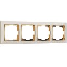 Рамка на 4 поста Werkel W0041932 (слоновая кость/золото) a051658 Snabb