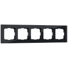 Рамка на 5 постов Werkel W0051108 (черный) Favorit a051437