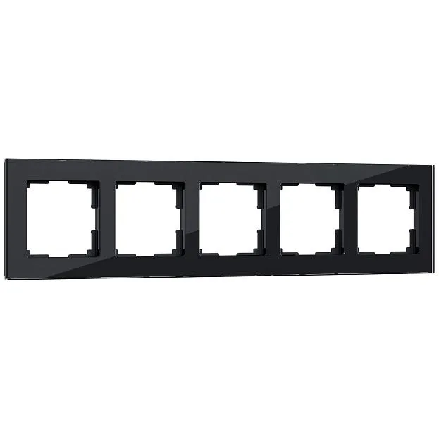 Рамка на 5 постов Werkel W0051108 (черный) Favorit a051437