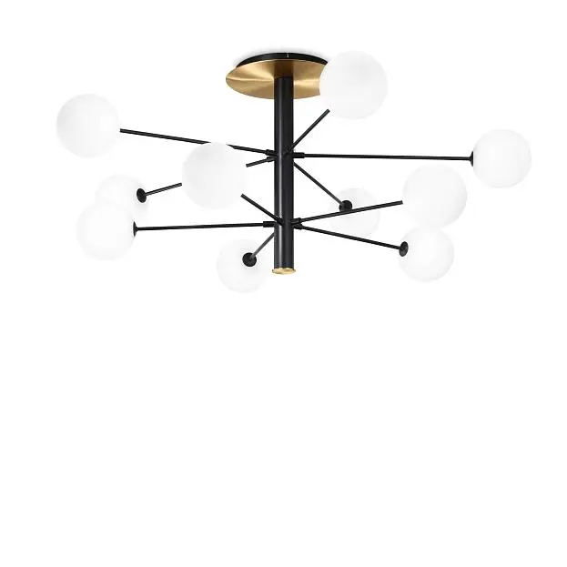 Потолочная люстра Ideal Lux 273693 COSMOPOLITAN PL10 NERO OTTONE