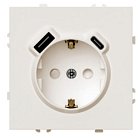 Розетка 1-местная з/ш с/з 16А + USB + Type C (механизм), 250В, 20W, серия Эмили кашемир, soft touch Stekker 50360 RST16-5119-08