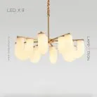 Люстра GAUTE 8 ламп. Цвет Латунь Lampatron 7694-21566