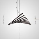 Подвесной светильник RITHM 10 элементов. Цвет черный. Lampatron rithm-black-10 1279-1049