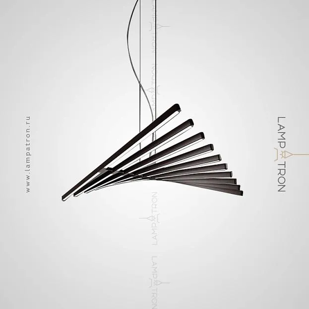 Подвесной светильник RITHM 10 элементов. Цвет черный. Lampatron rithm-black-10 1279-1049 Подвесной светильник RITHM 10 элементов. Цвет черный. Lampatron rithm-black-10 1279-1049