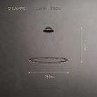 Кольцевые люстры и светильники TORRES RING 12 ламп Lampatron 8273-22547