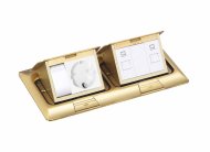 Выдвижной блок на 3+3 модуля, латунь Donel DPB6BR DPB