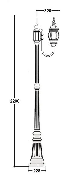 Наземный фонарь Oasis Light 83409S 10 Bl AMERICA S