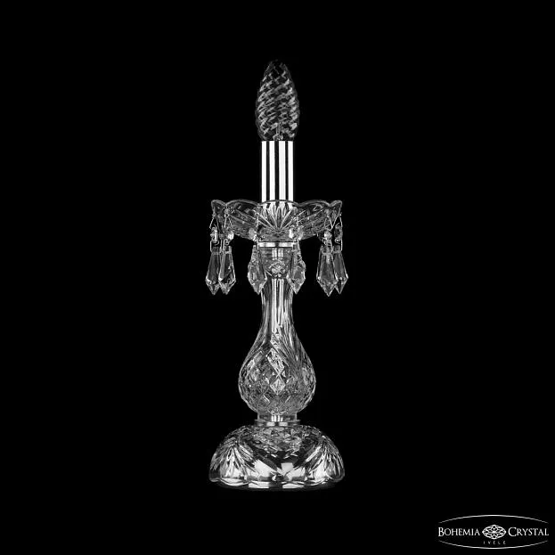 Настольная лампа хрустальная Bohemia Ivele Crystal 1403L/1-27 Ni