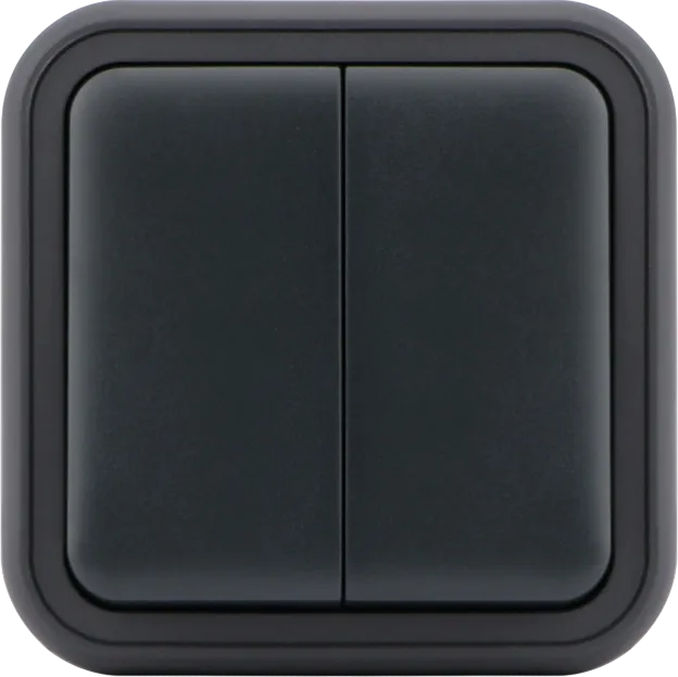 Переключатель 2-клавишный накладной, цвет антрацит, IP55, Donel DIP20828 W55 Переключатель 2-клавишный накладной, цвет антрацит, IP55, Donel DIP20828 W55