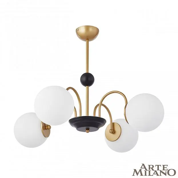 Люстра с плафонами шар 312066/D700/4 BS/BK Arte Milano AM Люстра с плафонами шар 312066/D700/4 BS/BK Arte Milano AM