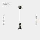 Подвесной светильник из латуни PIET CONE Тип D. Цвет Черный Lampatron 7260-19975