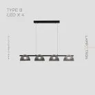 Реечный, рядный светильник GASPAR LONG Тип B. 4 лампы Lampatron f-gaspar-long-b-4 7347-20236