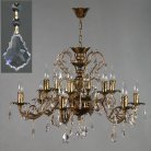 Подвесная люстра Ambiente 8888/6+6 PB Leaf crystal