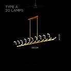 Реечный, рядный светильник GLORIOLE UP DOWN LINE Тип A (Кристаллы — Вверх). 20 LED. Lampatron gloriole-up-down-line-a-20 9126-25973