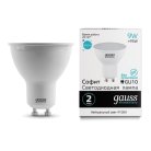 Лампа Gauss 13629 GU10 9W 4100K матовая Elementary MR16