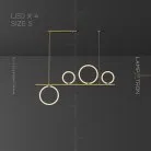 Реечный, рядный светильник PHILIPPA 4 лампы. Размер S Lampatron 6596-18020