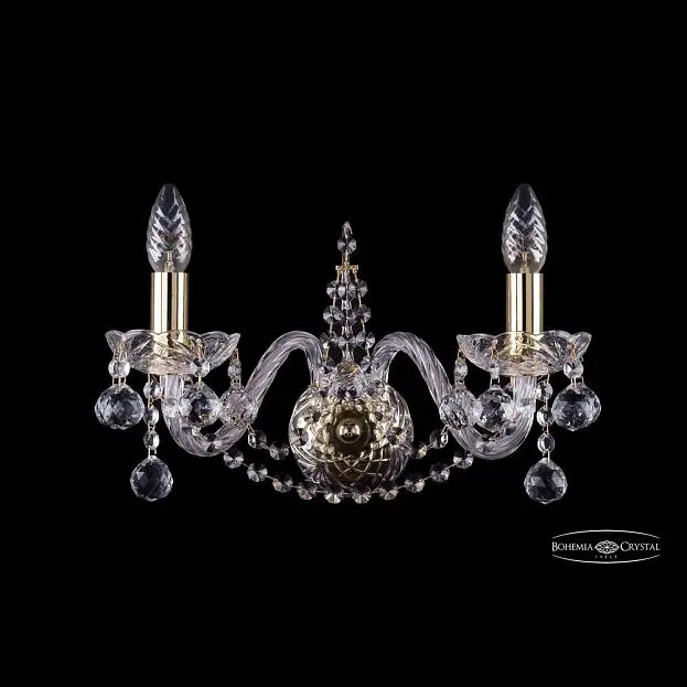 Бра хрустальный Bohemia 1411B/2/160 G Balls Бра хрустальный Bohemia 1411B/2/160 G Balls