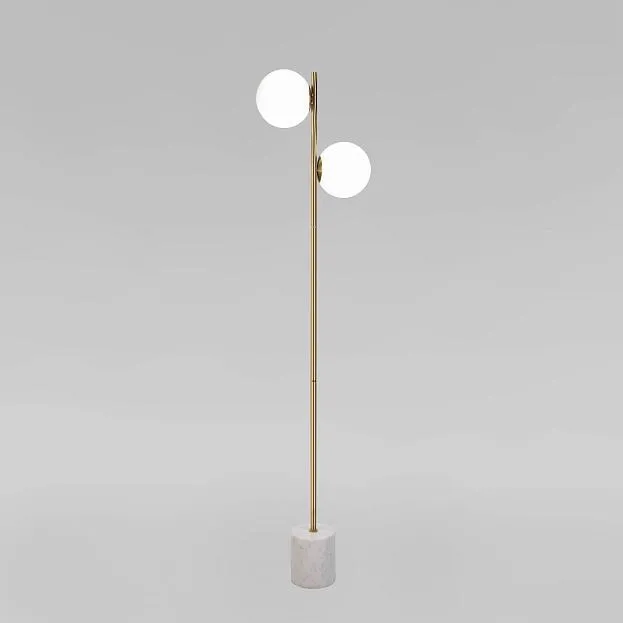 Напольный светильник с мраморным основанием Eurosvet 01158/2 латунь a064390 Marbella