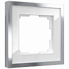 Рамка на 1 пост Werkel W0012850 Baguette (белый/серебро) a060227
