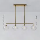 Реечный, рядный светильник CLOVE Цвет Латунь + Прозрачный Lampatron 7780-21923