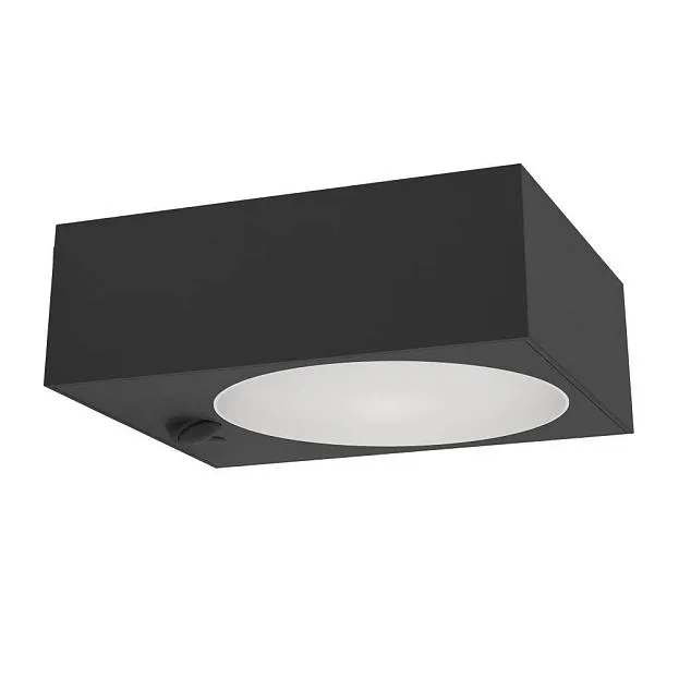 Свет-к на солнечной батарее с датчиком движения 6,5W(LED), IP54, 4000K, 934lm, пластик, черный Eglo 901914 DARFANO