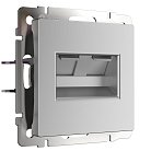 Розетка двойная Werkel W1181106 Ethernet RJ-45(серебряный) a051523