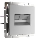 Розетка двойная Werkel W1181106 Ethernet RJ-45(серебряный) a051523