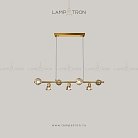 Реечный, рядный светильник KENDRA Цвет Золото. 7 ламп Lampatron kendra-gold-7 4089-10084