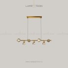 Реечный, рядный светильник KENDRA Цвет Золото. 7 ламп Lampatron kendra-gold-7 4089-10084