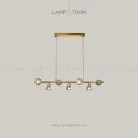 Реечный, рядный светильник KENDRA Цвет Золото. 7 ламп Lampatron kendra-gold-7 4089-10084