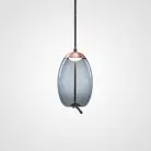 Подвесной светильник WICK Модель C. Цвет плафона синий. Цвет металла медь. Lampatron 1849-1883