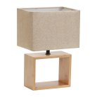 Интерьерная настольная лампа Uniel UML-B401 E27 LIGHT GREY/WOOD