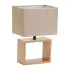 Интерьерная настольная лампа Uniel UML-B401 E27 LIGHT GREY/WOOD