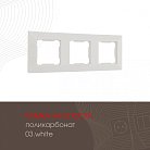 Рамка из поликарбоната на 3 поста Arte Milano 503.03-3.white am