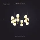 Кольцевые люстры и светильники WENDEL 12 ламп. Цвет Белый Lampatron wendel-12-white 4551-11512