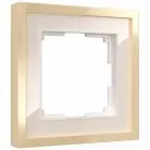 Рамка на 1 пост Werkel W0012851 Baguette (айвори/латунь) a060233