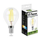 Лампа светодиодная Feron LB-61 Шарик E14 5W 4000K 25579