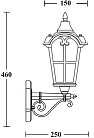 Настенный фонарь уличный Oasis Light 86101/02 Gb PORTO