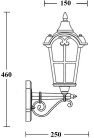 Настенный фонарь уличный Oasis Light 86101/02 Gb PORTO