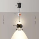 Подвесной светильник SYRUS EXTRA Цвет жемчужно-черный. С лифтом Lampatron 8595-23945