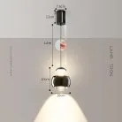 Подвесной светильник SYRUS EXTRA Цвет жемчужно-черный. С лифтом Lampatron 8595-23945